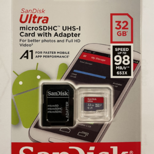 Minniskort microSDHC 32GB - passar fyrir Raspberry Pi 4
