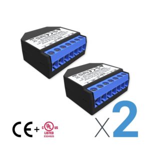 Shelly 2.5 - Tvöfaldur rofi - tveir í pakka